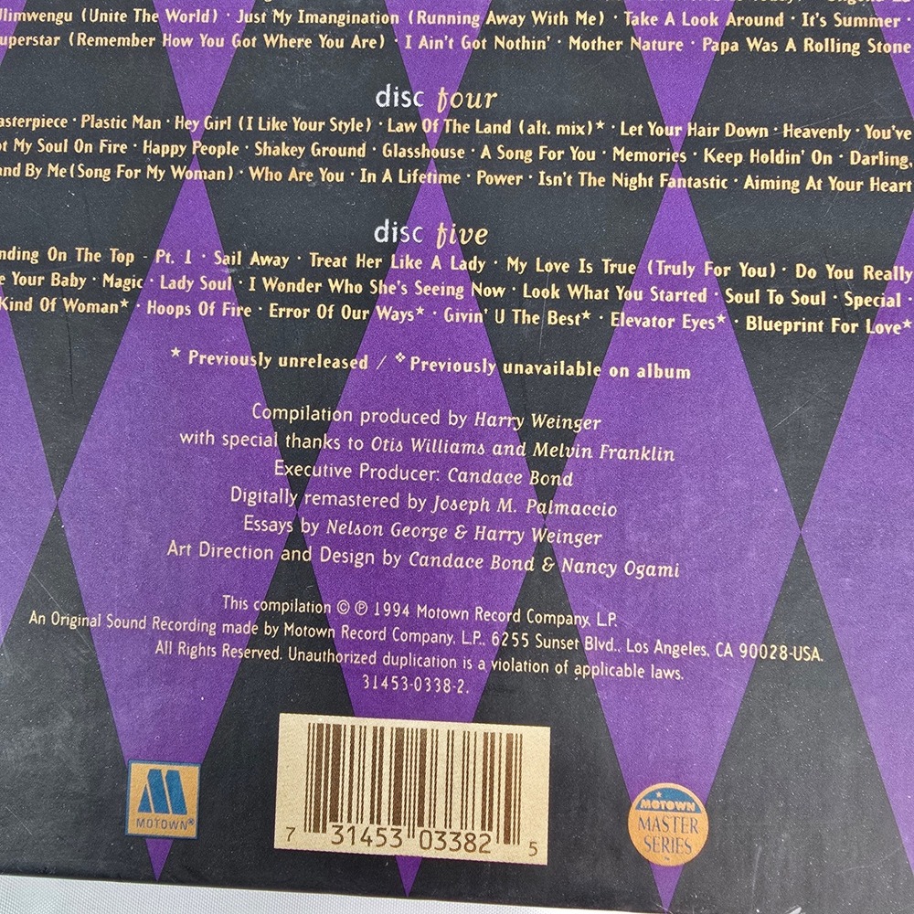 The Temptations Emperors of Soul 5-CD Box Set Motown 1994 Anthology 100 Tracks - Picture 8 of 10